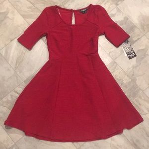 NWT✨ Red keyhole back skater Dress